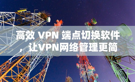 高效 VPN 端点切换软件，让VPN网络管理更简单