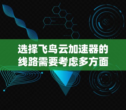 选择飞鸟云加速器的线路需要考虑多方面因素,以下是一个系统化的步骤指南 选择飞鸟云加速器的线路需要考虑多方面因素,以下是一个系统化的步骤指南